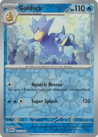 Pokemon Card 151 Golduck Reverse Holo #55