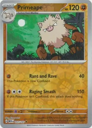 Pokemon Card 151 Primeape Reverse Holo #57