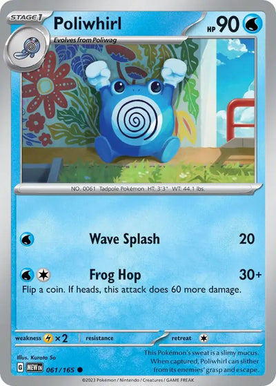 Pokemon Card 151 Poliwhirl #61