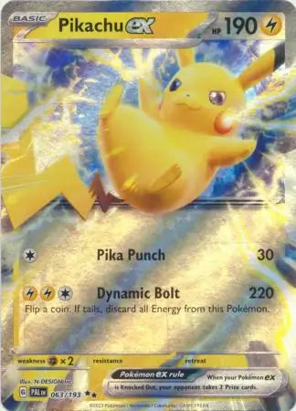 Pokemon Paldea Evolved Pikachu ex #063
