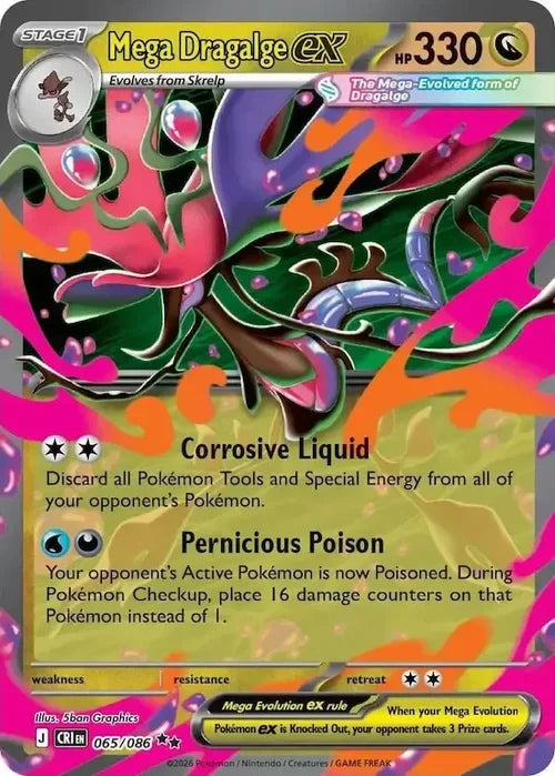 Pokemon Chaos Rising Mega Dragalge #65