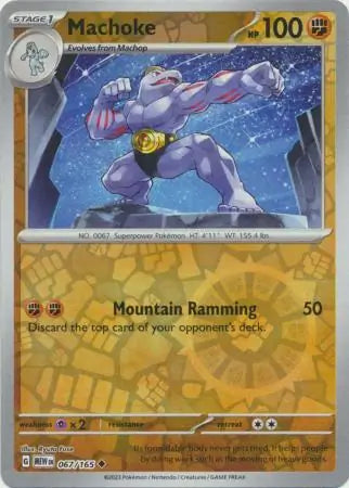 Pokemon Card 151 Machoke Reverse Holo #67