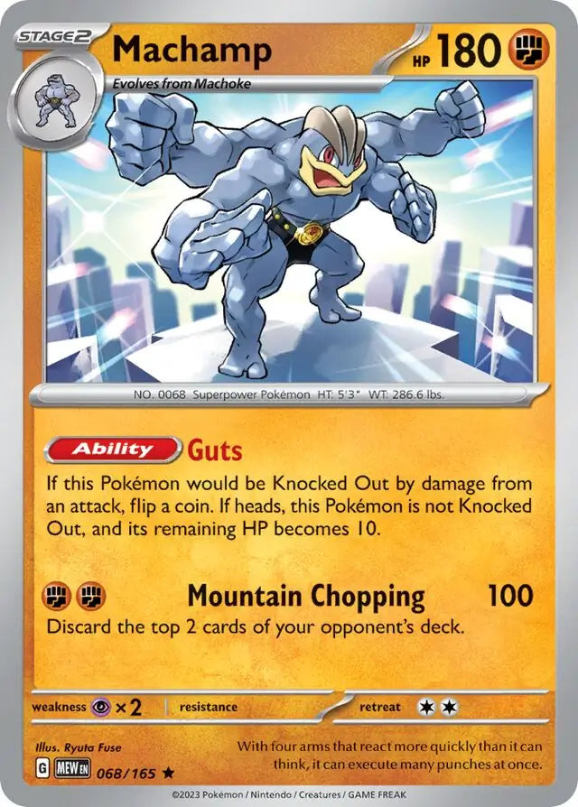 Pokemon Card 151 Machamp #68