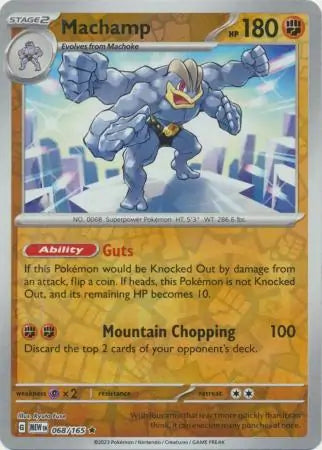 Pokemon Card 151 Machamp Reverse Holo #68