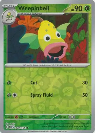 Pokemon Card 151 Weepinbell Reverse Holo #70