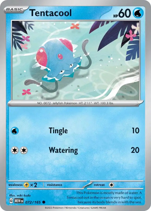 Pokemon Card 151 Tentacool #72