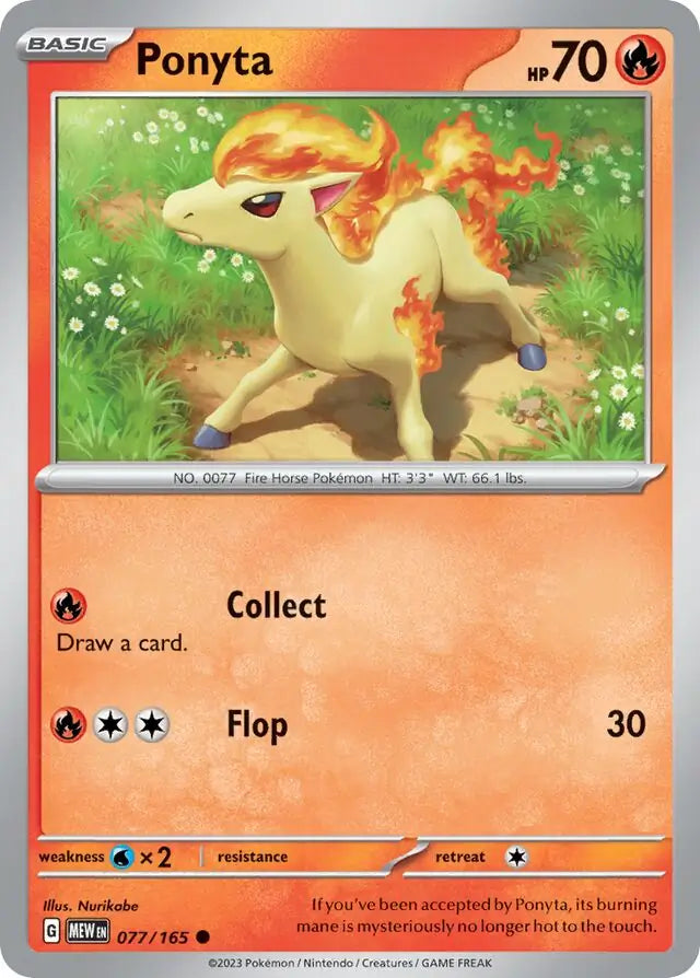 Pokemon Card 151 Ponyta #77