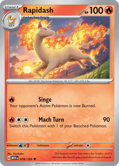 Pokemon Card 151 Rapidash #78