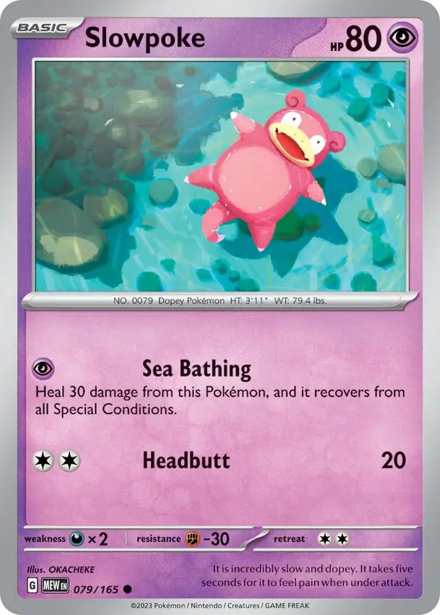 Pokemon Card 151 Slowpoke #79