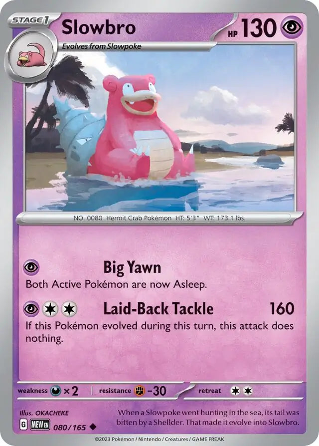 Pokemon Card 151 Slowbro #80