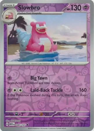 Pokemon Card 151 Slowbro Reverse Holo #80