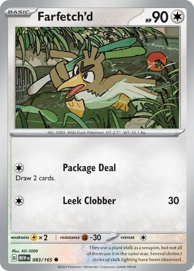 Pokemon Card 151 Farfetch'd #83