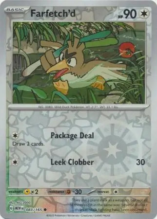 Pokemon Card 151 Farfetch'd Reverse Holo #83