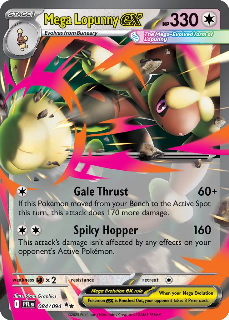 Pokemon Phantasmal Flames Mega Lopunny #084