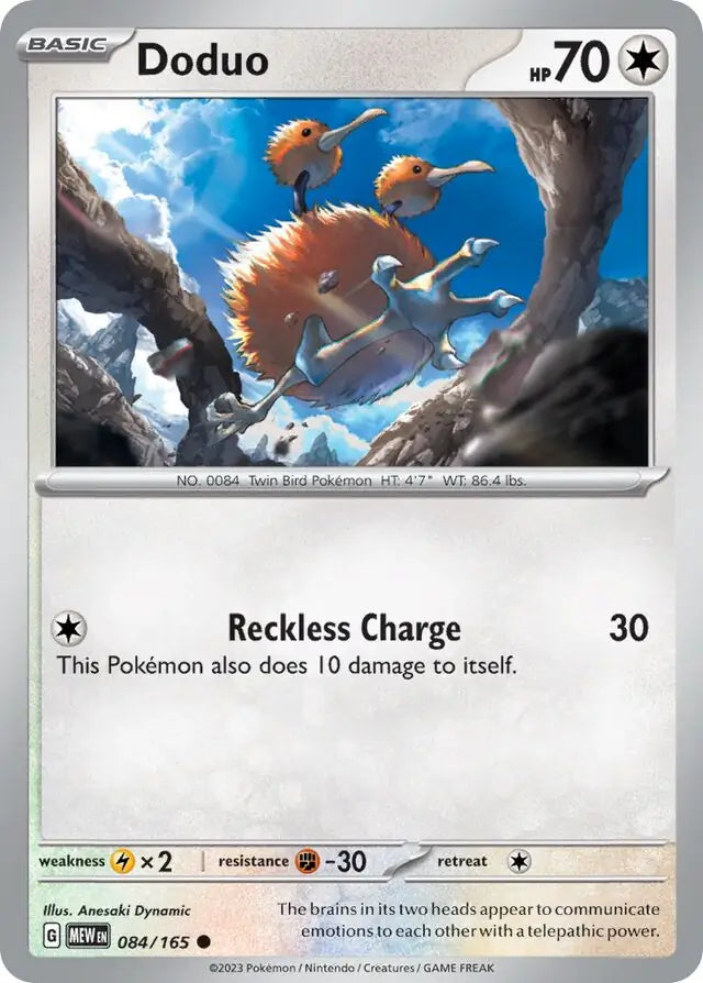 Pokemon Card 151 Doduo #84