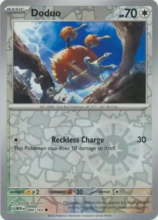 Pokemon Card 151 Doduo Reverse Holo #84