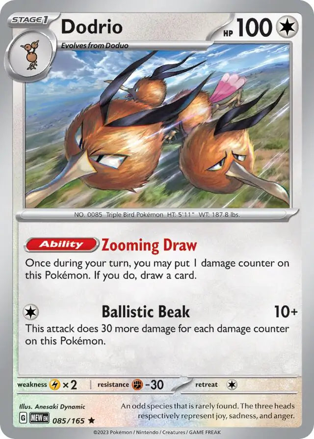 Pokemon Card 151 Dodrio #85