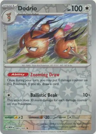 Pokemon Card 151 Dodrio Reverse Holo #85