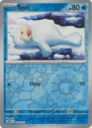Pokemon Card 151 Seel Reverse Holo #86