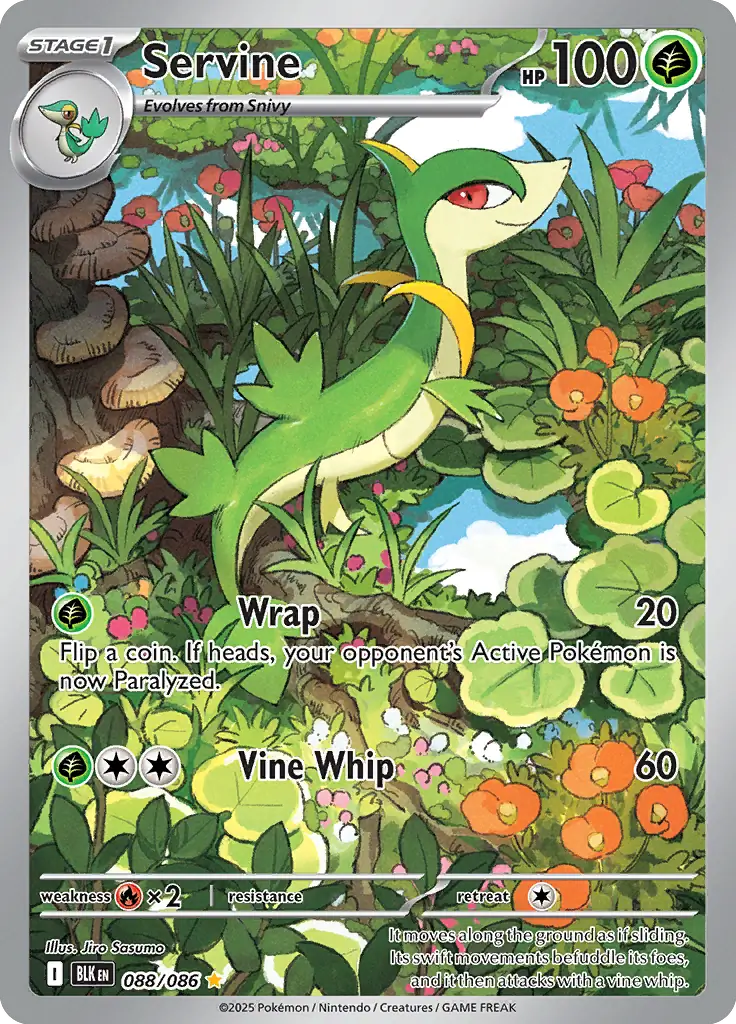 Pokemon Black Bolt Servine #088