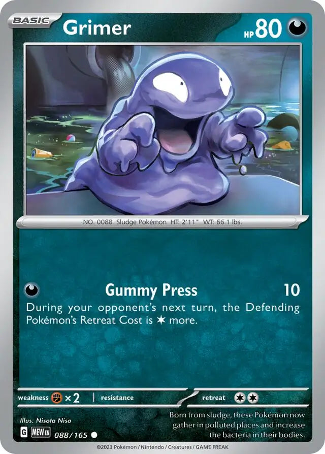 Pokemon Card 151 Grimer #88