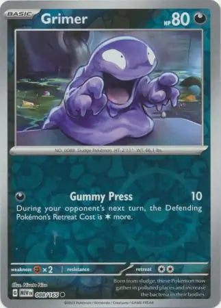 Pokemon Card 151 Grimer Reverse Holo #88