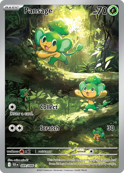 Pokemon Black Bolt Pansage #089