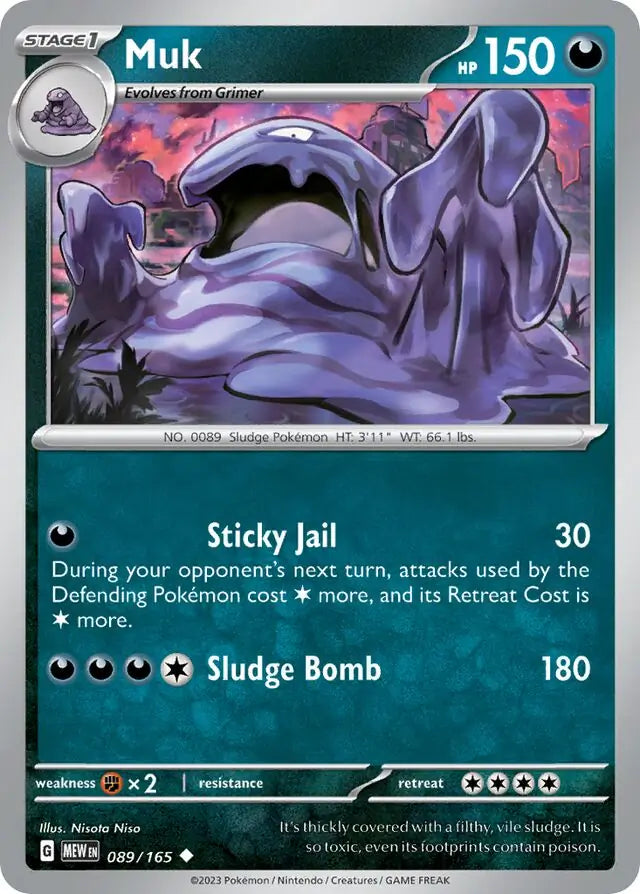 Pokemon Card 151 Muk #89