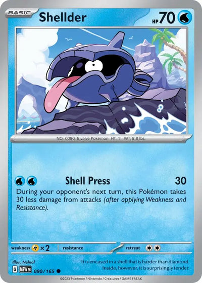 Pokemon Card 151 Shellder #90