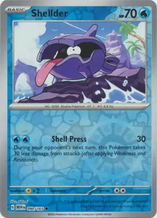 Pokemon Card 151 Shellder Reverse Holo #90