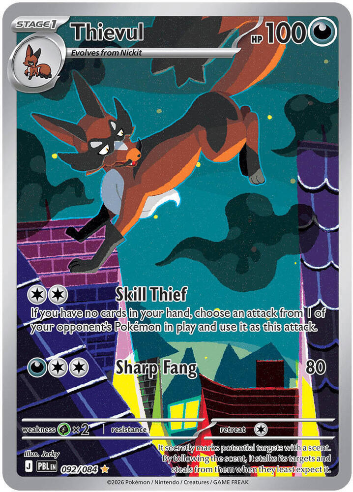 Pokemon Pitch Black Thievul #092