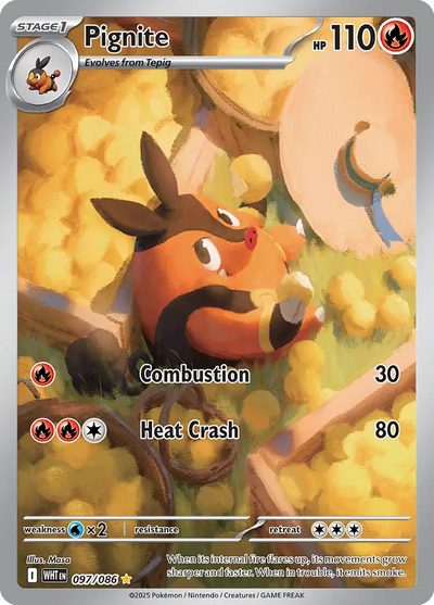 Pokemon White Flare Pignite #097