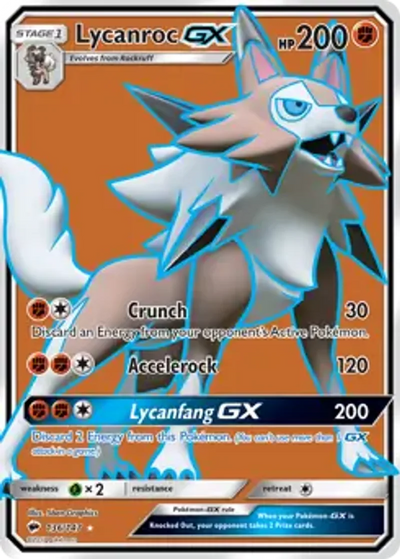 Pokemon Burning Shadows Lycanroc GX #136