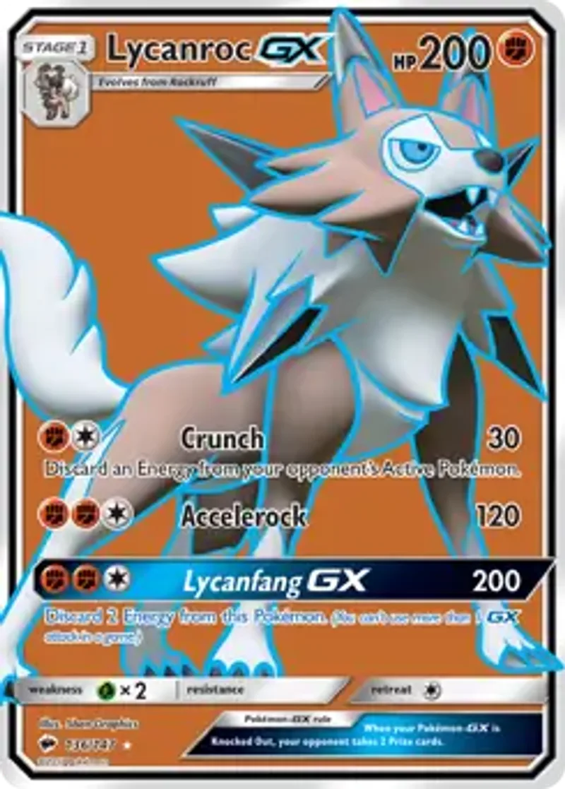 Pokemon Burning Shadows Lycanroc GX #136