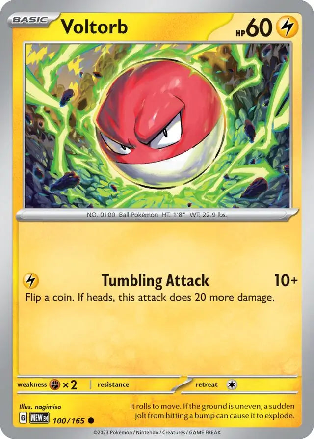 Pokemon Card 151 Voltorb #100