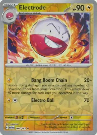 Pokemon Card 151 Electrode Reverse Holo #101