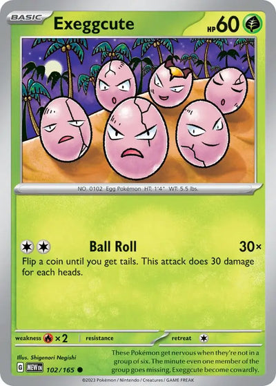 Pokemon Card 151 Exeggcute #102