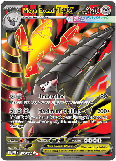 Pokemon Pitch Black Mega Excadrill ex #103