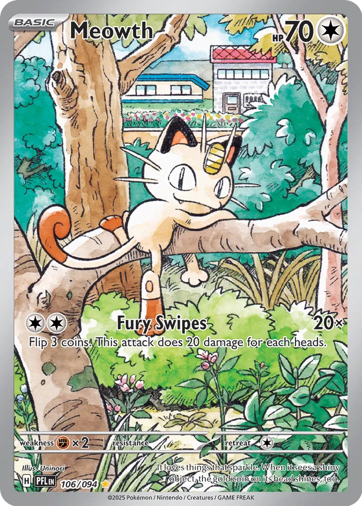 Pokemon Phantasmal Flames Meowth #106