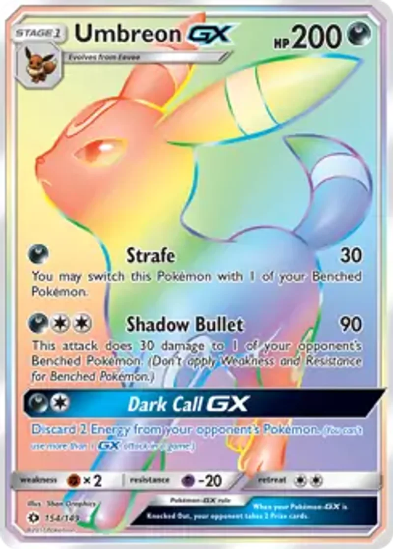 Pokemon Sun & Moon Umbreon GX #154