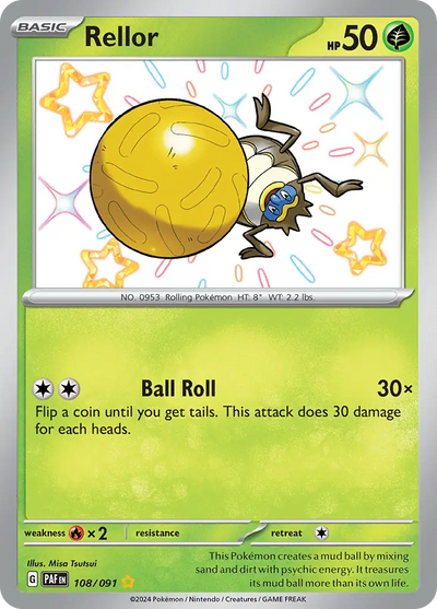 Pokemon Paldean Fates Rellor #108
