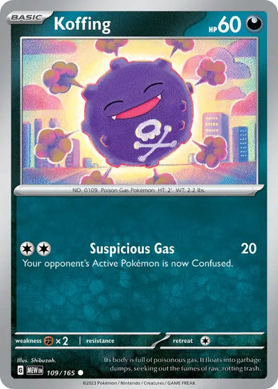 Pokemon Card 151 Koffing #109