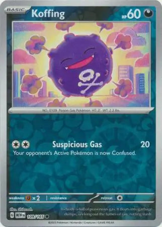 Pokemon Card 151 Koffing Reverse Holo #109