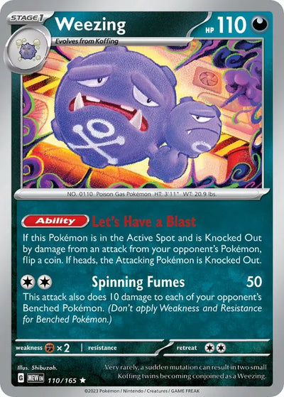 Pokemon Card 151 Weezing #110