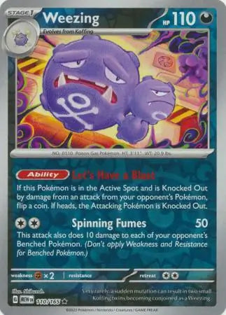 Pokemon Card 151 Weezing Reverse Holo #110