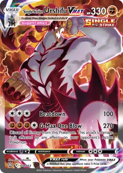 Pokemon Battle Styles Single Strike Urshifu VMAX Secret #168