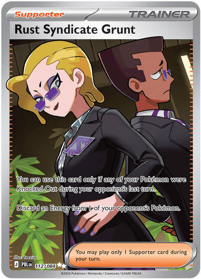 Pokemon Pitch Black Rust Syndicate Grunt #112