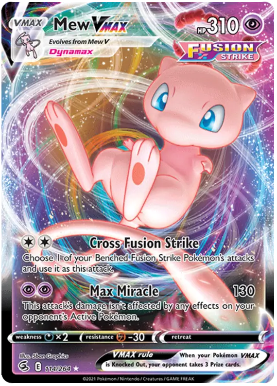 Pokemon Fusion Strike Mew VMAX #114