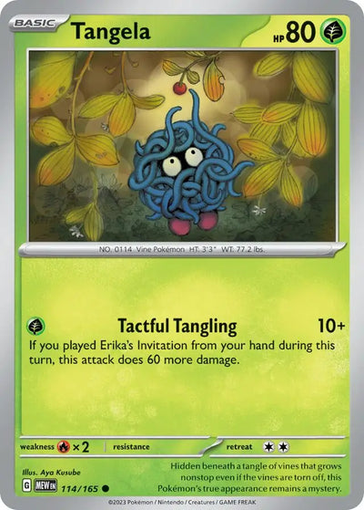Pokemon Card 151 Tangela #114