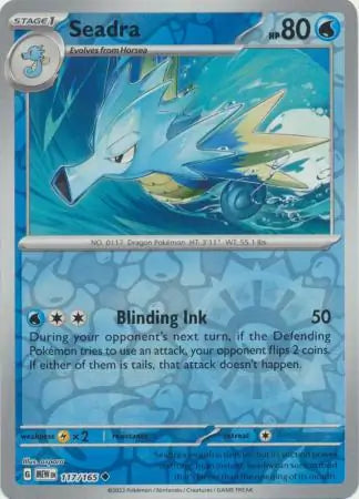 Pokemon Card 151 Seadra Reverse Holo #117